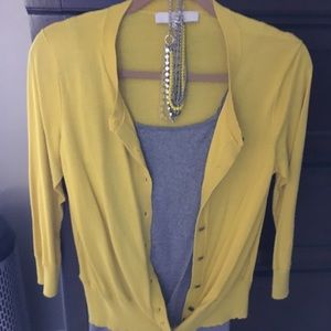 Loft cardigan, tank, necklace